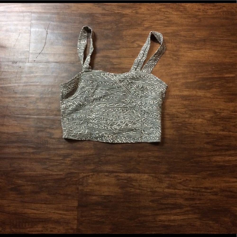 Brandy Melville zip up cropped tank